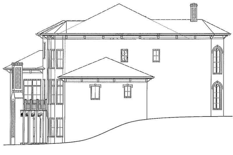 Home Plan - Exterior - Other Elevation for Mediterranean House Plan #54-284 - 5 bed, 5 bath