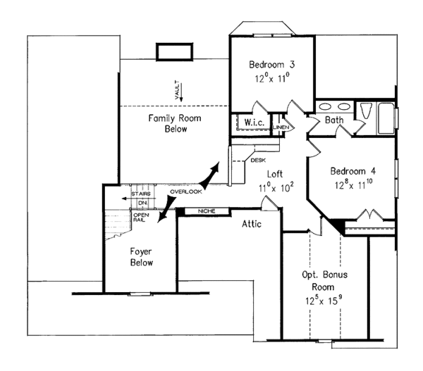 Architectural House Design - Country Floor Plan - Upper Floor Plan #927-901