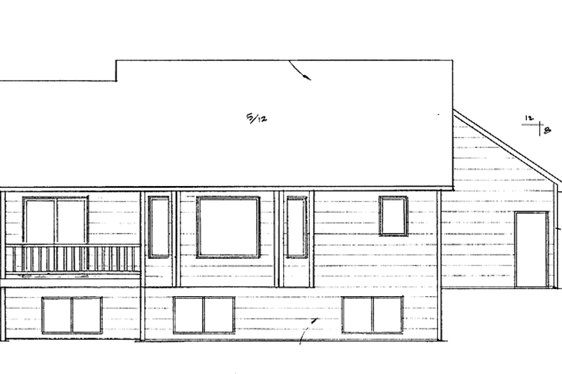 Dream House Plan - Exterior - Rear Elevation for Traditional House Plan #58-223 - 3 bed, 2 bath