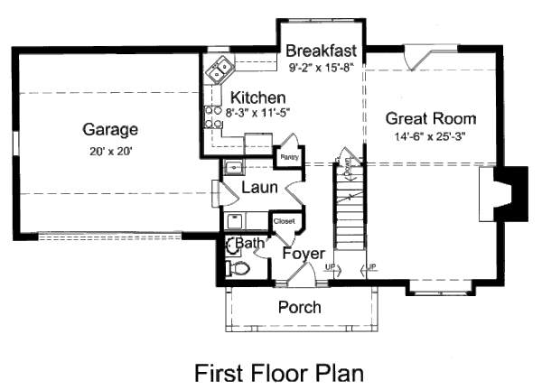 House Plan Design - Traditional Floor Plan - Main Floor Plan #46-454