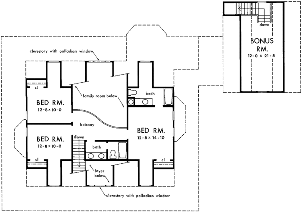 House Design - Country Floor Plan - Upper Floor Plan #929-118