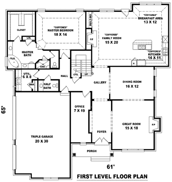 European Floor Plan - Main Floor Plan #81-1234