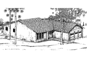 Craftsman Style House Plan - 3 Beds 1 Baths 961 Sq/Ft Plan #60-743 