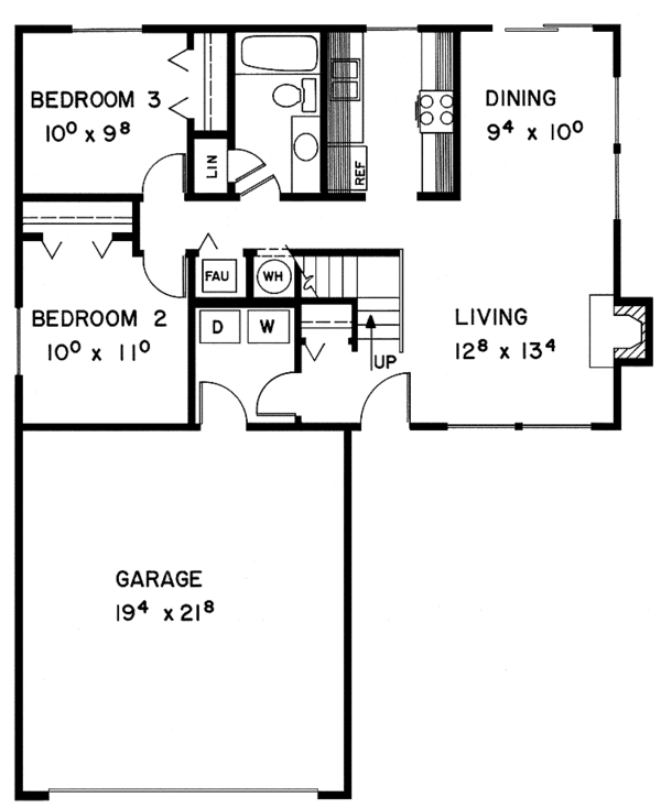 Home Plan - Contemporary Floor Plan - Main Floor Plan #60-675