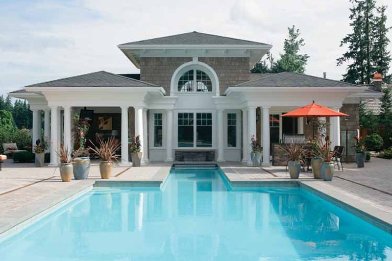 Architectural House Design - Exterior - Rear Elevation 4 for Prairie House Plan #132-354 - 4 bed, 6 bath