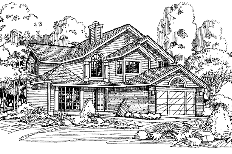 Architectural House Design - Traditional Exterior - Front Elevation Plan #320-575