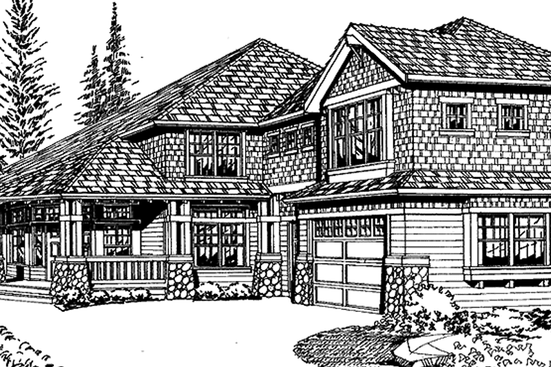 Home Plan - Exterior - Front Elevation 3 for Craftsman House Plan #132-449 - 4 bed, 2.5 bath