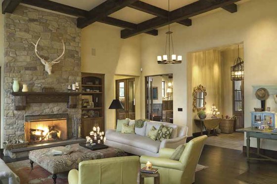 Interior - Family Room for European House Plan #48-878 - 4 bed, 3.5 bath