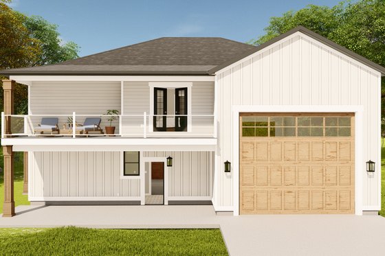 Exterior - Rear Elevation for Farmhouse House Plan #1060-123 - 1 bed, 2 bath