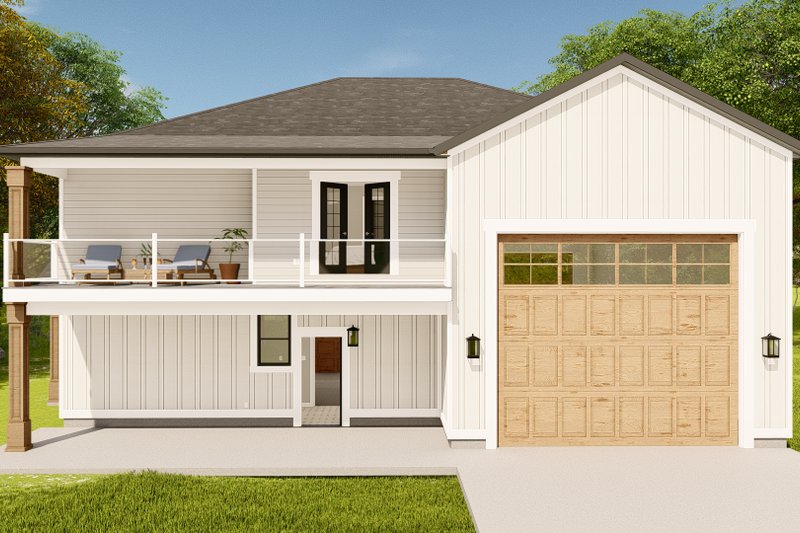 Architectural House Design - Exterior - Rear Elevation for Farmhouse House Plan #1060-123 - 1 bed, 2 bath