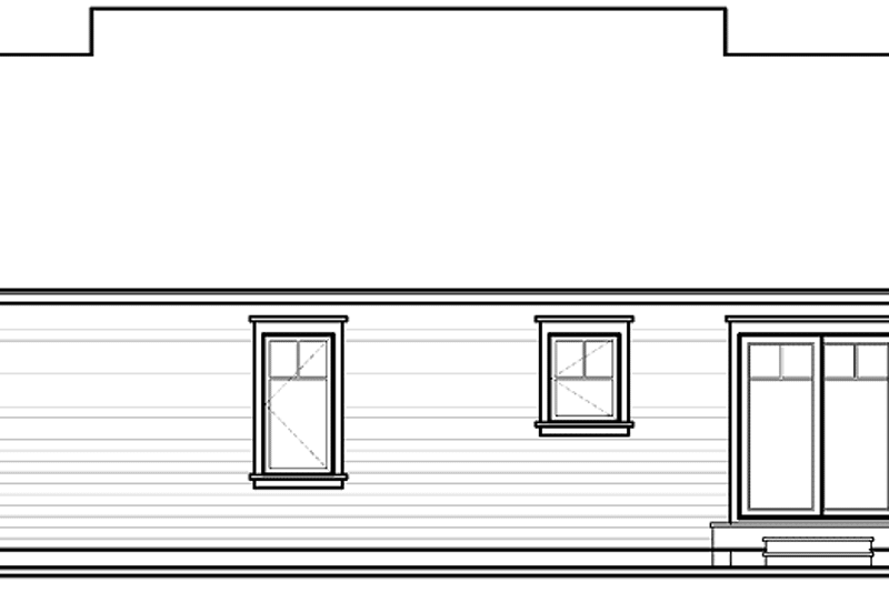 Dream House Plan - Exterior - Rear Elevation for Country House Plan #23-2379 - 3 bed, 1 bath