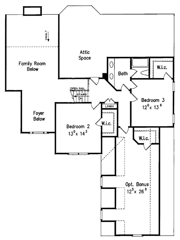 Dream House Plan - Country Floor Plan - Upper Floor Plan #927-660