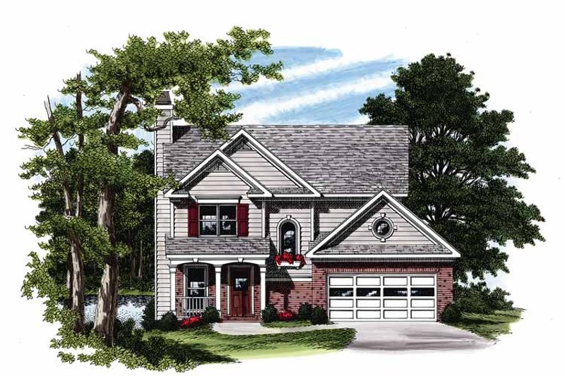 Home Plan - Country Exterior - Front Elevation Plan #927-90