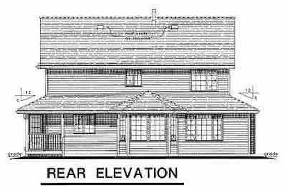 Exterior - Rear Elevation for Victorian House Plan #18-245 - 5 bed, 2.5 bath