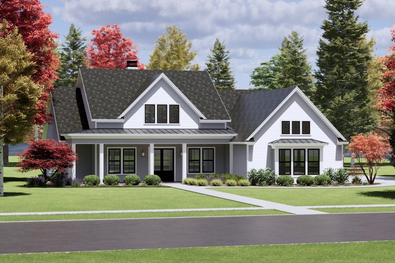 House Blueprint - Exterior - Front Elevation 5 for Farmhouse House Plan #1096-67 - 4 bed, 3 bath