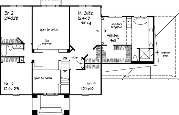 House Plan Design - Classical Floor Plan - Upper Floor Plan #320-608