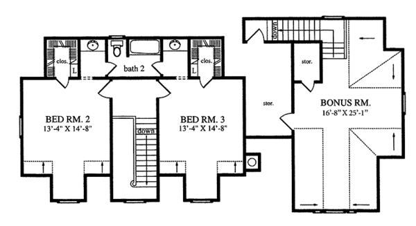 House Plan Design - Country Floor Plan - Upper Floor Plan #42-690