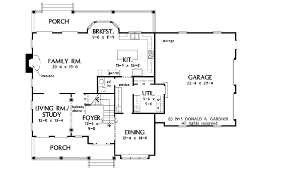 Floor Plan - Main Floor for Victorian House Plan #929-239 - 4 bed, 2.5 bath