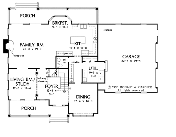 Dream House Plan - Victorian Floor Plan - Main Floor Plan #929-239