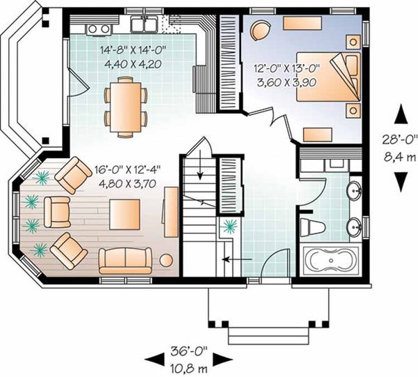 House Plan Design - Country Floor Plan - Main Floor Plan #23-2372