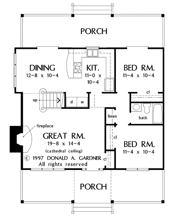 House Design - Country Floor Plan - Main Floor Plan #929-396