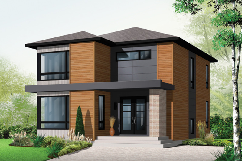 Contemporary Style House Plan - 3 Beds 1.5 Baths 1852 Sq/Ft Plan #23