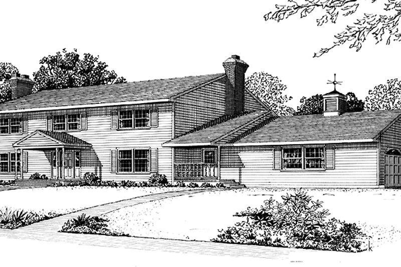 Home Plan - Colonial Exterior - Front Elevation Plan #320-1263