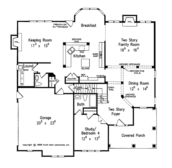 Dream House Plan - Country Floor Plan - Main Floor Plan #927-774