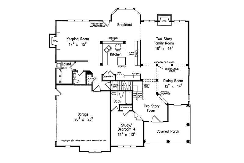 House Plan Design - Floor Plan - Main Floor for Country House Plan #927-774 - 4 bed, 3.5 bath
