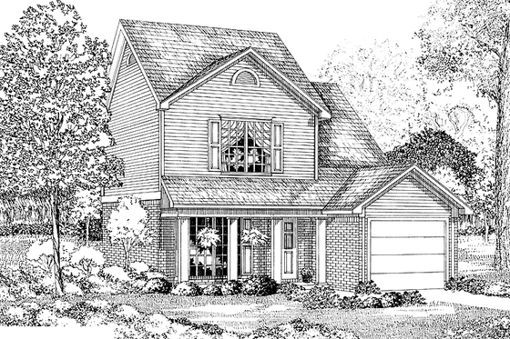 Exterior - Front Elevation 3 for Country House Plan #17-2746 - 3 bed, 2.5 bath