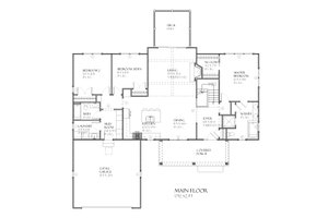 Floor Plan - Main Floor for Ranch House Plan #901-63 - 3 bed, 2.5 bath