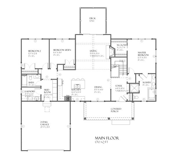 Dream House Plan - Ranch Floor Plan - Main Floor Plan #901-63