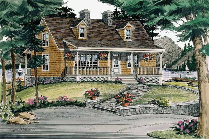 Home Plan - Country Exterior - Front Elevation Plan #314-197