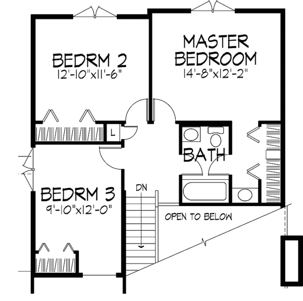 Dream House Plan - Contemporary Floor Plan - Upper Floor Plan #320-863