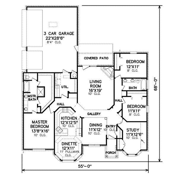 Traditional Floor Plan - Main Floor Plan #65-508