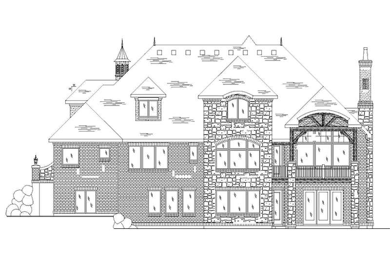 Home Plan - Exterior - Rear Elevation for Country House Plan #945-79 - 4 bed, 3.5 bath