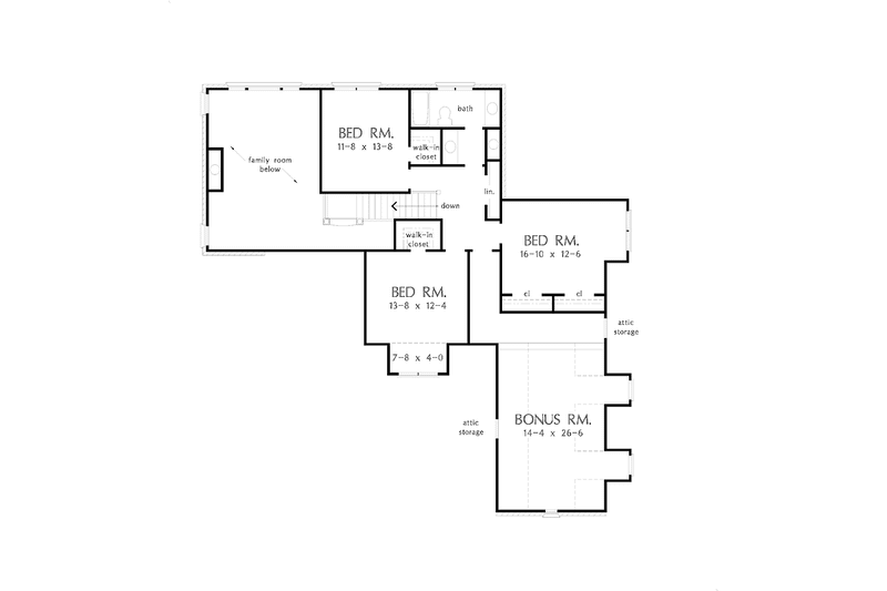 Home Plan - Floor Plan - Upper Floor for Traditional House Plan #929-559 - 4 bed, 2.5 bath