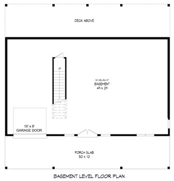 Floor Plan - Lower Floor for Traditional House Plan #932-415 - 2 bed, 2 bath