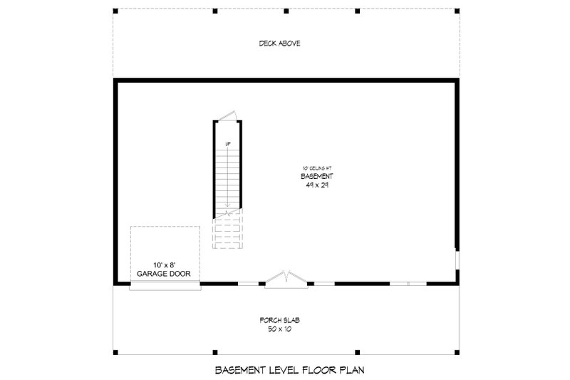 House Blueprint - Floor Plan - Lower Floor for Traditional House Plan #932-415 - 2 bed, 2 bath
