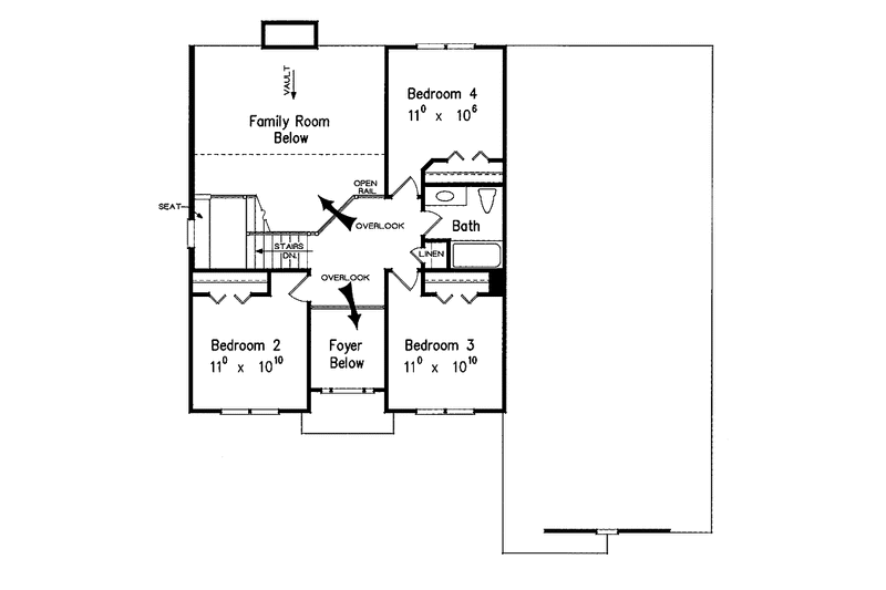 Home Plan - Floor Plan - Upper Floor for Colonial House Plan #927-779 - 4 bed, 2.5 bath