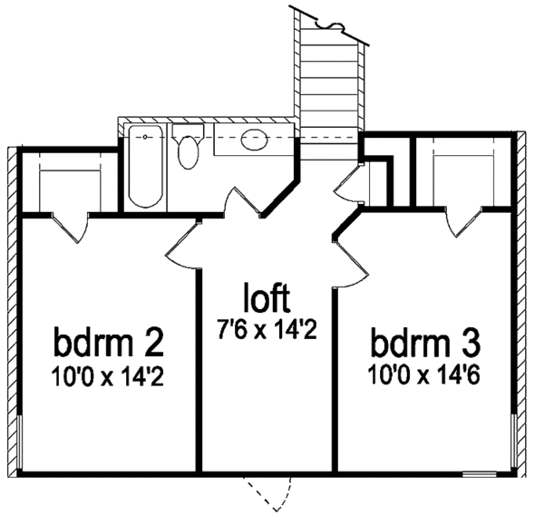 House Plan Design - Prairie Floor Plan - Upper Floor Plan #84-666