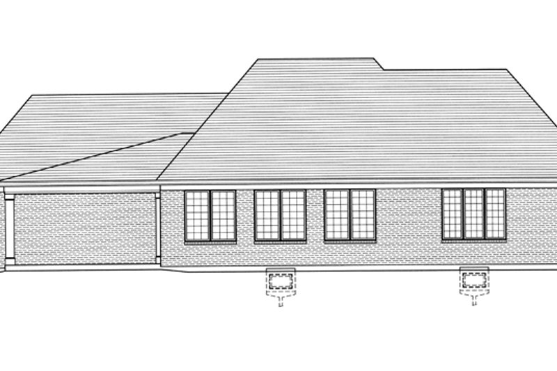 Home Plan - Exterior - Rear Elevation for Country House Plan #46-821 - 3 bed, 2 bath