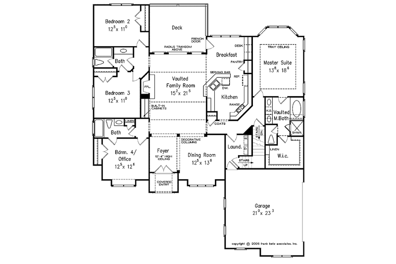 House Design - Floor Plan - Main Floor for European House Plan #927-369 - 4 bed, 3 bath