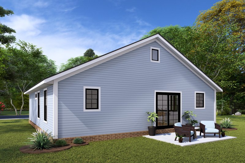 House Blueprint - Exterior - Rear Elevation for Farmhouse House Plan #513-2237 - 2 bed, 2 bath