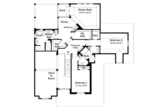 Floor Plan - Upper Floor for Country House Plan #930-202 - 3 bed, 2.5 bath