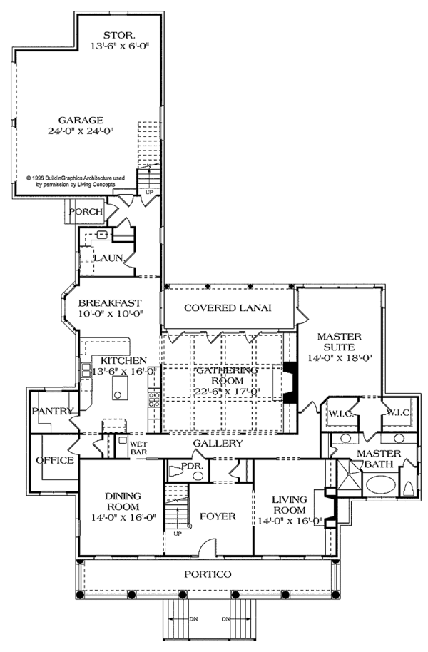 Home Plan - Classical Floor Plan - Main Floor Plan #453-427