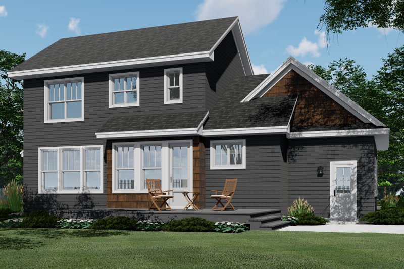 Architectural House Design - Exterior - Rear Elevation 1 for Craftsman House Plan #51-1193 - 3 bed, 2.5 bath