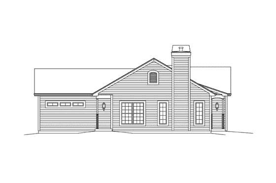 Exterior - Other Elevation for Ranch House Plan #57-612 - 3 bed, 2 bath