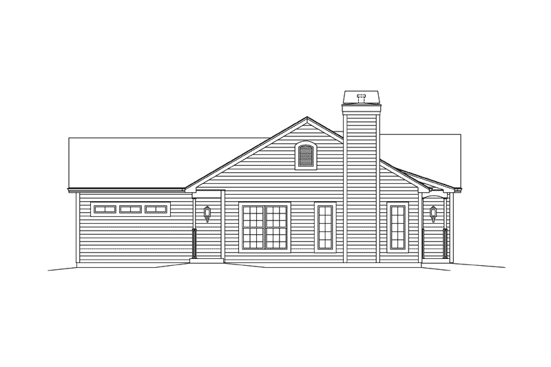 Home Plan - Exterior - Other Elevation for Ranch House Plan #57-612 - 3 bed, 2 bath