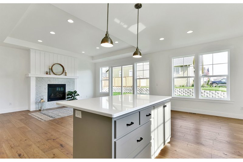 House Design - Interior - Family Room for Farmhouse House Plan #57-703 - 3 bed, 2 bath